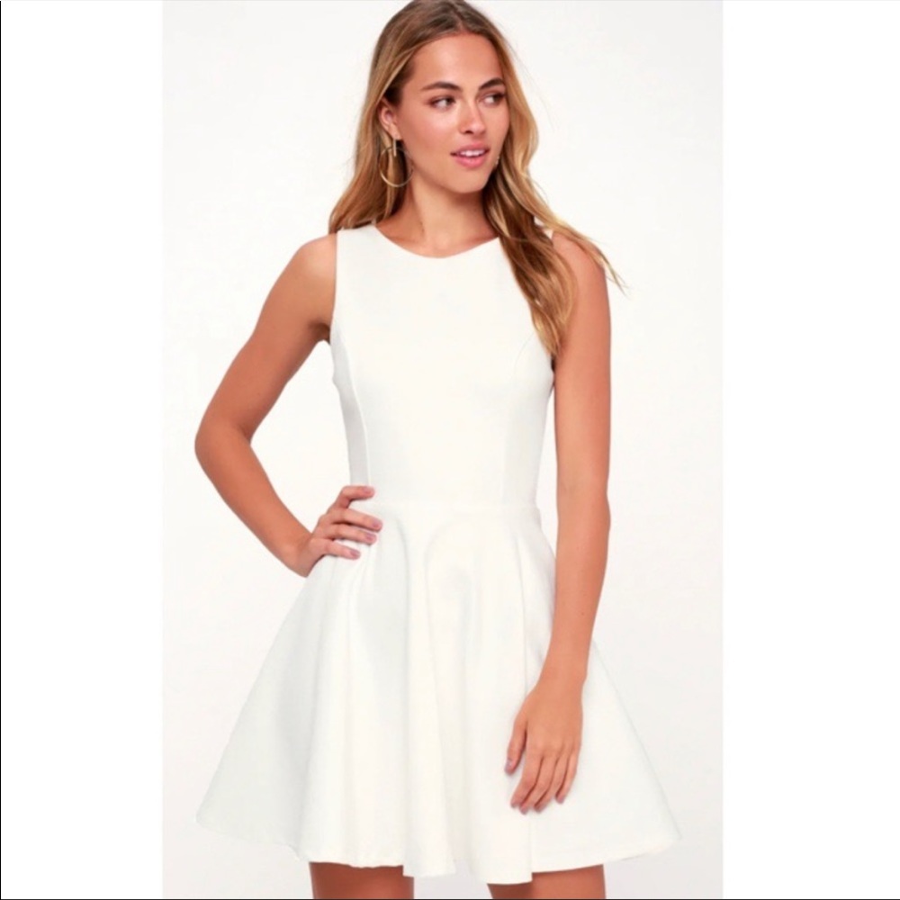 Lulu’s Living for Love Backless Mini Skater Dress